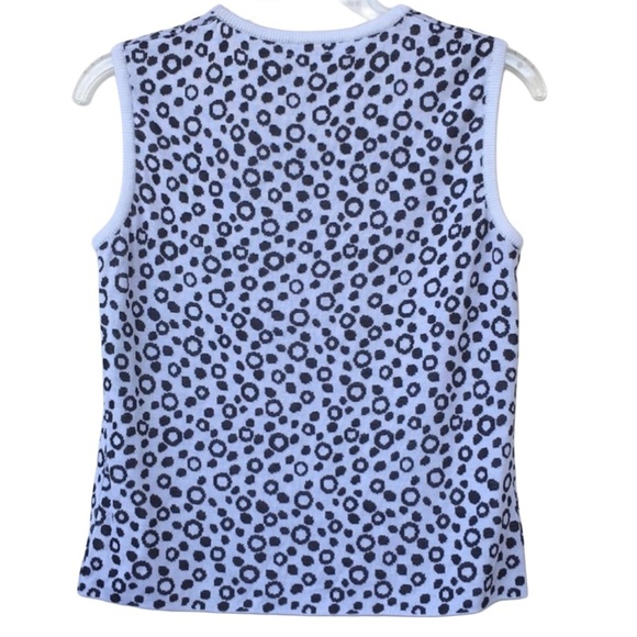 St John White & Black Polka Dot Tank Top - Picture 2 of 3